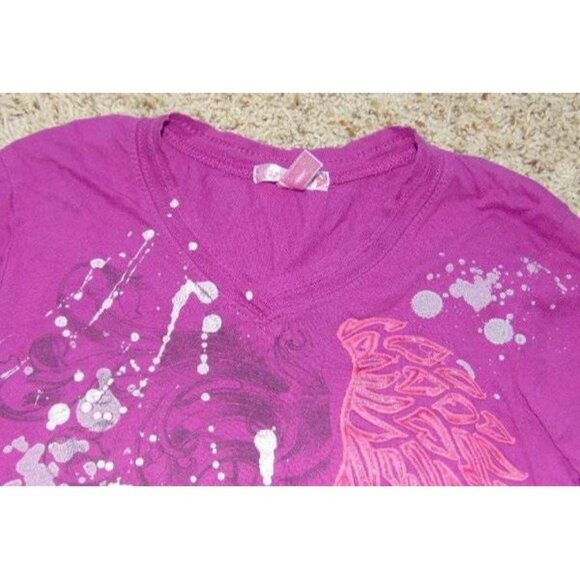 Girls 2 Shirts Sugar Tart Place 14 Purple Embroidered Skull Long Sleeve Tops - Picture 3 of 10